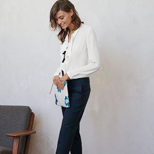 ⚡️SALE⚡️Banana Republic Black Ribbon Cream Blouse